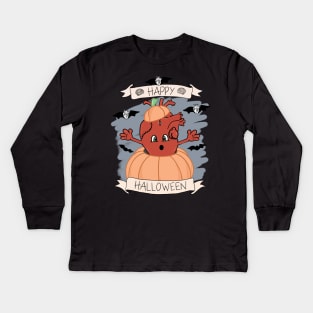 Halloween anatomy heart Kids Long Sleeve T-Shirt